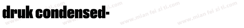 druk condensed字体转换